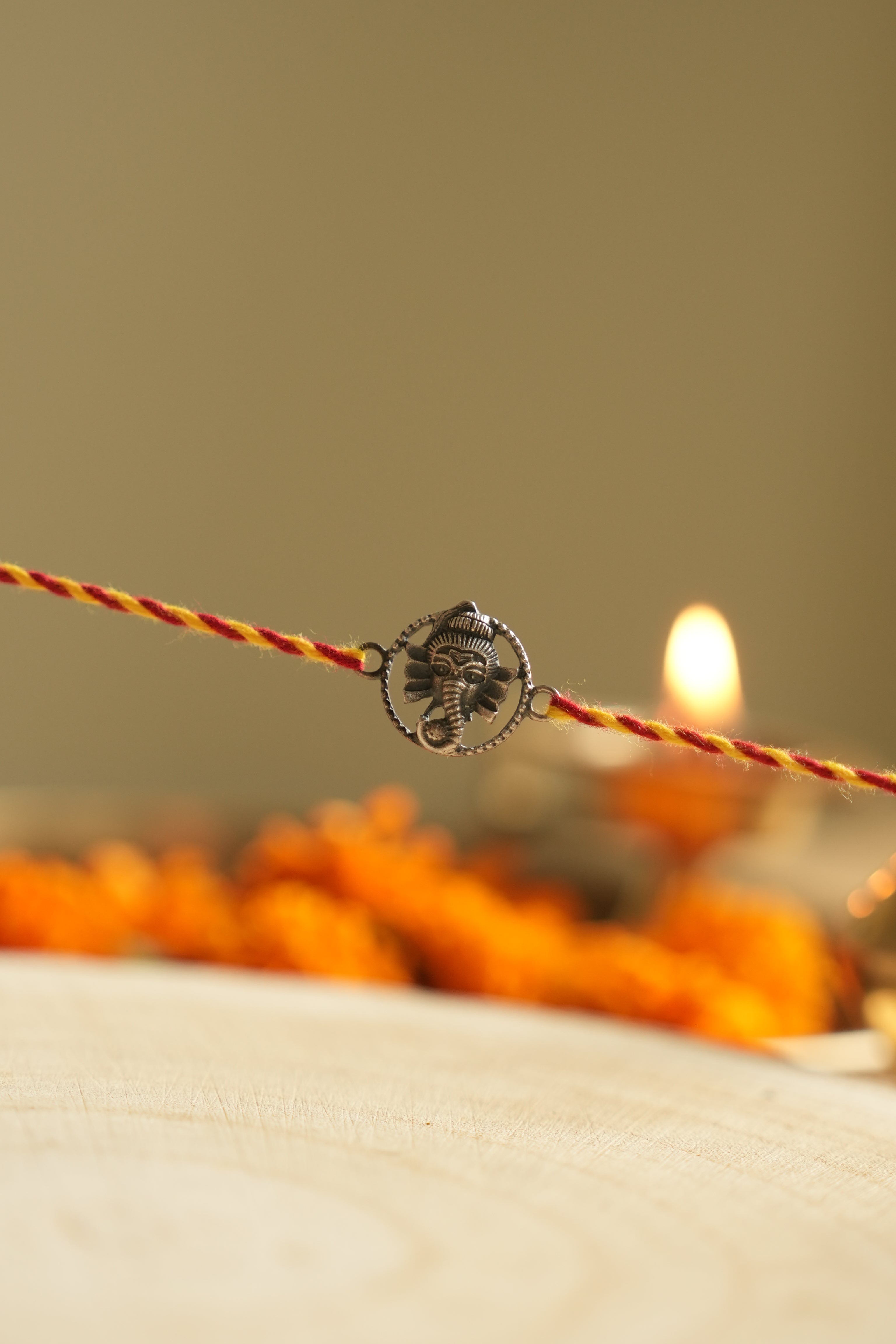 Silver  ganpati Rakhi